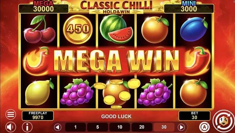 Classic Chilli Hold & Win - winning combination according to 243 ways