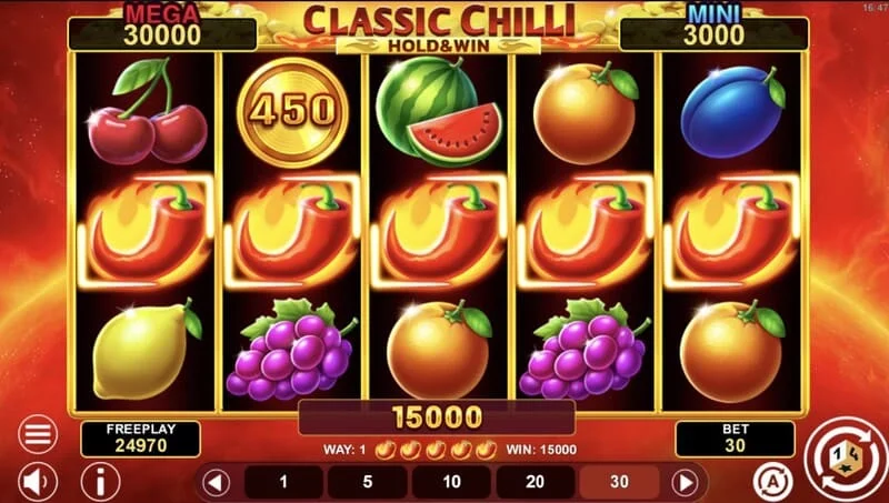 Classic Chilli Hold & Win - fixed Jackpot on the symbol